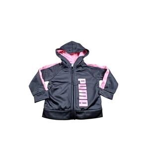 ​Veste Puma Rose et Noir Bébé 6-9 Mois | Baby Girl Puma Pink & Black Jacket 6-9M